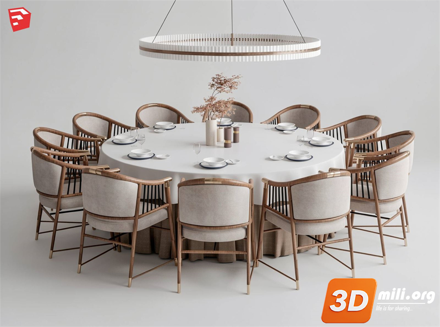 Dining Table Set Skp Files